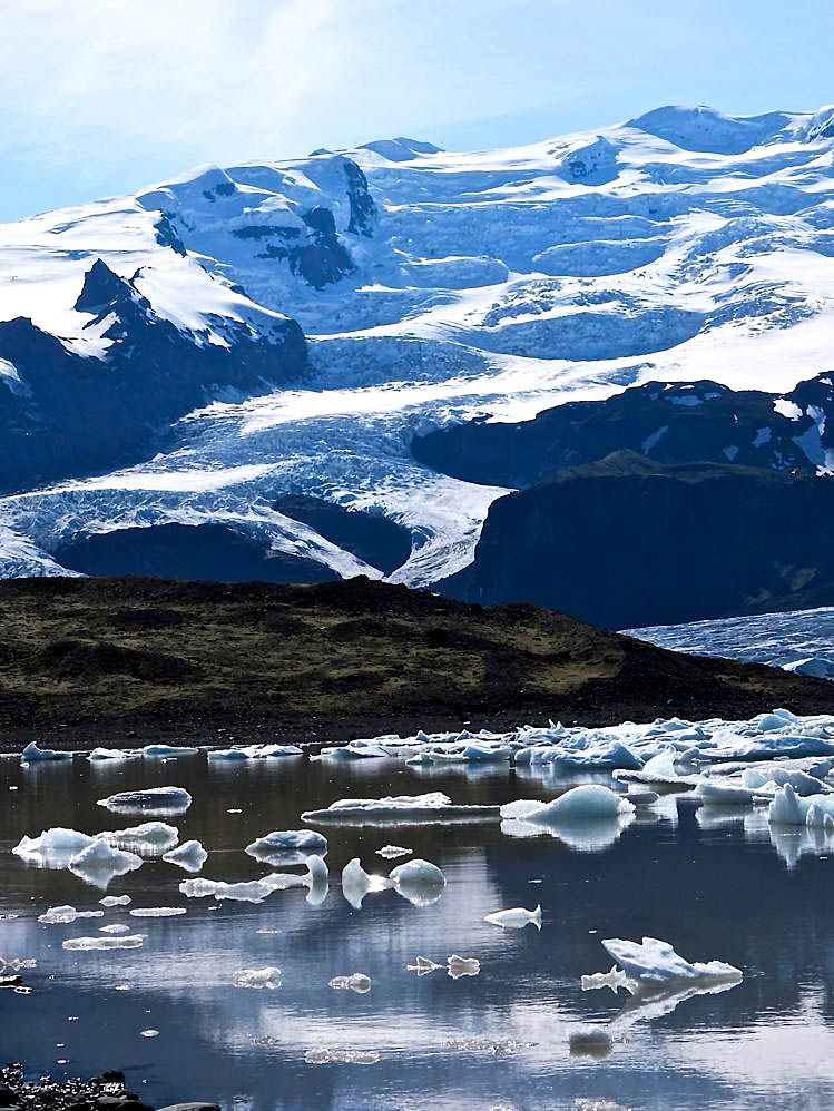 A água, o gelo e a lava
