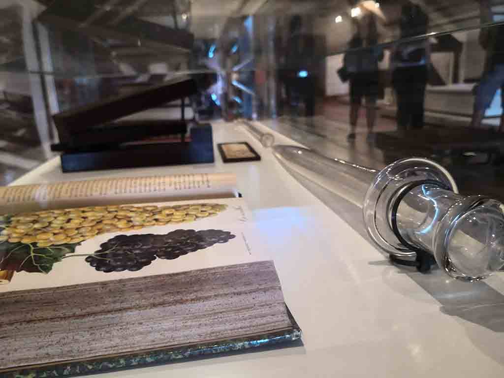Objetos em exposição no museu